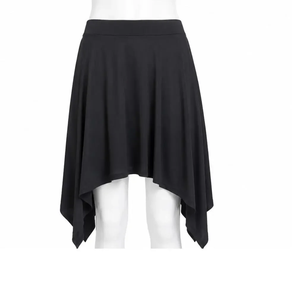 Lane Bryant Black Sharkbite Hem Skirt | Flowy Pull-On Midi | Size 22/24